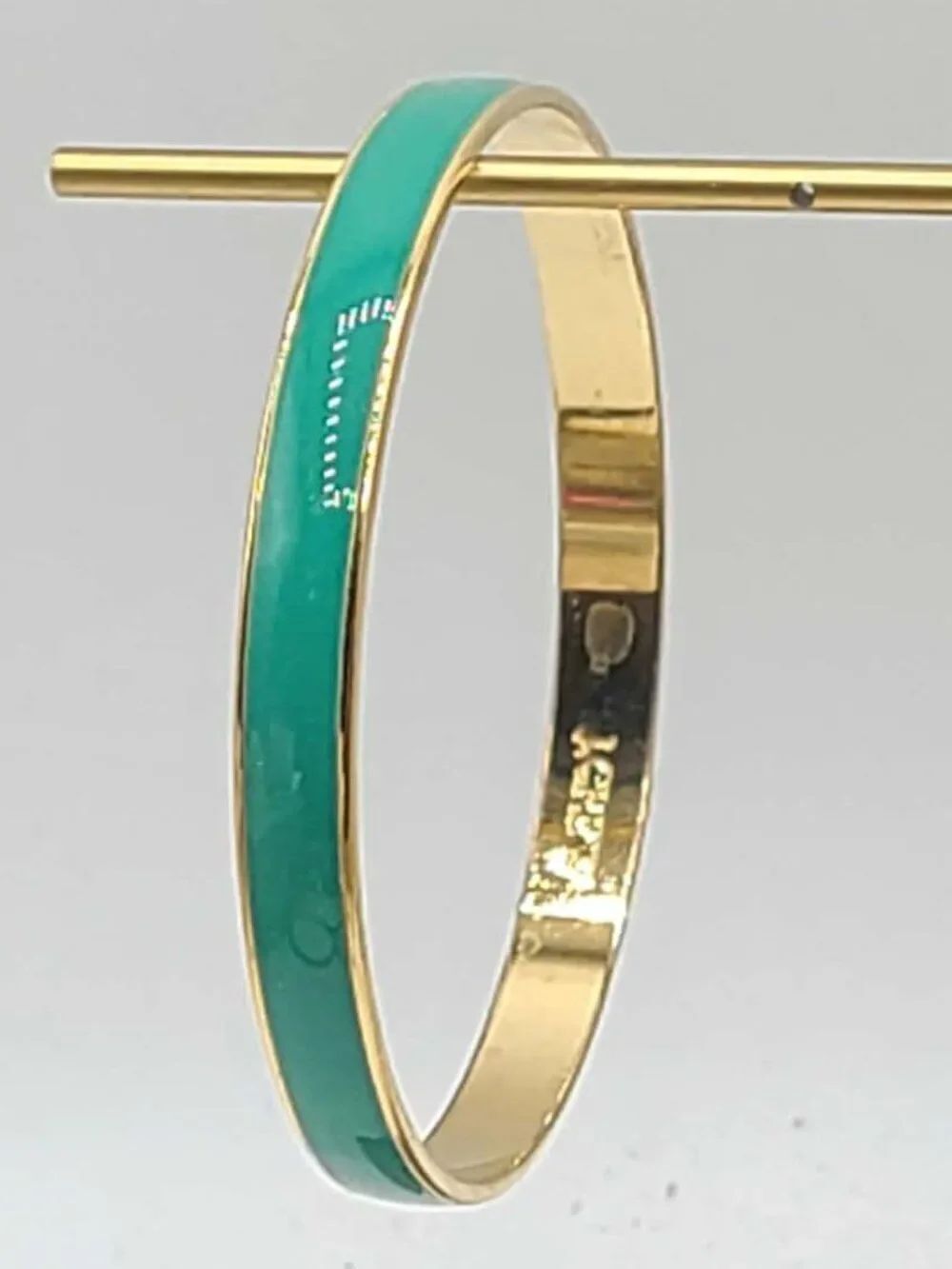 J Crew Green Enamel Gold Tone Bracelet